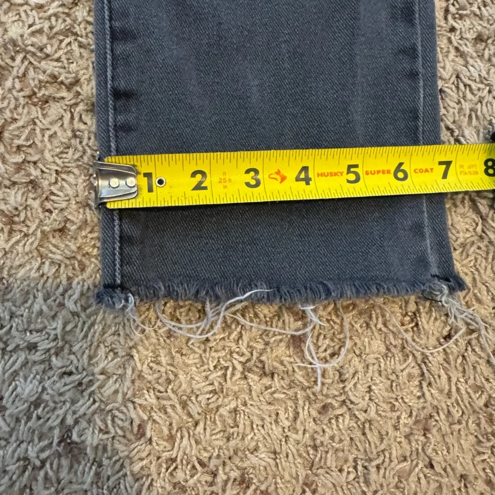 PacSun Gray Black Distressed Denim High Rise Straight Jeans Size 24